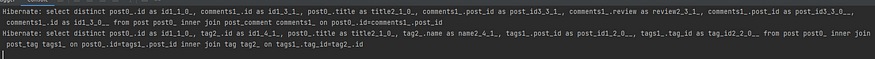 Result from http://localhost:8080/posts/fetch-all