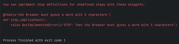 Missing implementation error